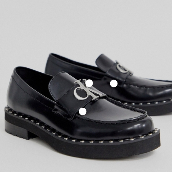 Calvin Klein Black Chunky Sole Loafers